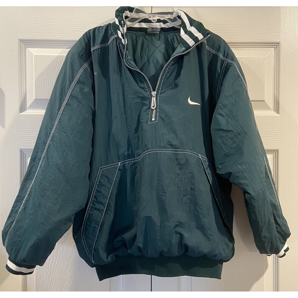 Vintage 90s Nike Puffer Jacket Swoosh Pullover Boys XL (18-20) Or Woman’s Small